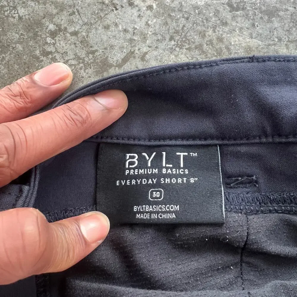BYLT Premium Basics Everyday Short 8" Navy Blue 30 - Picture 3 of 13